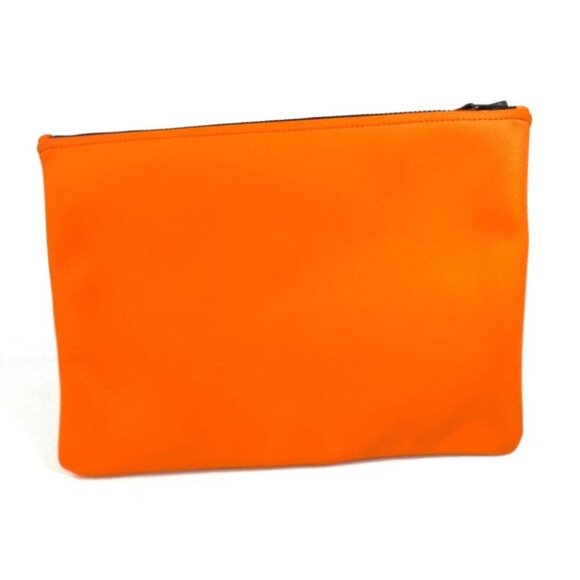 HERMES Neoban Flat Pouch GM clutch bag bag Pouch polyamide Orange - Picture 2 of 11